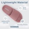 imageCUSHIONAIRE Feather EVA Slides for Women  Comfortable Slip On Womens Slippers Indoor Outdoor Shower Shoes Beach Essential Cloud SlidesBlush