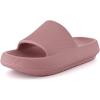 imageCUSHIONAIRE Feather EVA Slides for Women  Comfortable Slip On Womens Slippers Indoor Outdoor Shower Shoes Beach Essential Cloud SlidesBlush