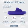 imageCUSHIONAIRE Feather EVA Slides for Women  Comfortable Slip On Womens Slippers Indoor Outdoor Shower Shoes Beach Essential Cloud SlidesBright Blue