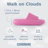 imageCUSHIONAIRE Feather EVA Slides for Women  Comfortable Slip On Womens Slippers Indoor Outdoor Shower Shoes Beach Essential Cloud SlidesBright Pink