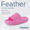 imageCUSHIONAIRE Feather EVA Slides for Women  Comfortable Slip On Womens Slippers Indoor Outdoor Shower Shoes Beach Essential Cloud SlidesBright Pink