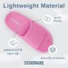 imageCUSHIONAIRE Feather EVA Slides for Women  Comfortable Slip On Womens Slippers Indoor Outdoor Shower Shoes Beach Essential Cloud SlidesBright Pink