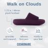 imageCUSHIONAIRE Feather EVA Slides for Women  Comfortable Slip On Womens Slippers Indoor Outdoor Shower Shoes Beach Essential Cloud SlidesDark Purple