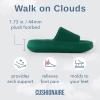 imageCUSHIONAIRE Feather EVA Slides for Women  Comfortable Slip On Womens Slippers Indoor Outdoor Shower Shoes Beach Essential Cloud SlidesEmerald