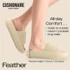imageCUSHIONAIRE Feather EVA Slides for Women  Comfortable Slip On Womens Slippers Indoor Outdoor Shower Shoes Beach Essential Cloud SlidesEmerald