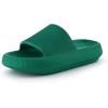 imageCUSHIONAIRE Feather EVA Slides for Women  Comfortable Slip On Womens Slippers Indoor Outdoor Shower Shoes Beach Essential Cloud SlidesEmerald