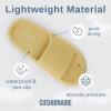 imageCUSHIONAIRE Feather EVA Slides for Women  Comfortable Slip On Womens Slippers Indoor Outdoor Shower Shoes Beach Essential Cloud SlidesGolden