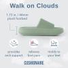 imageCUSHIONAIRE Feather EVA Slides for Women  Comfortable Slip On Womens Slippers Indoor Outdoor Shower Shoes Beach Essential Cloud SlidesGreen