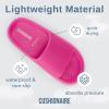 imageCUSHIONAIRE Feather EVA Slides for Women  Comfortable Slip On Womens Slippers Indoor Outdoor Shower Shoes Beach Essential Cloud SlidesHot Pink