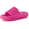 imageCUSHIONAIRE Feather EVA Slides for Women  Comfortable Slip On Womens Slippers Indoor Outdoor Shower Shoes Beach Essential Cloud SlidesHot Pink