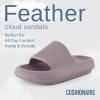 imageCUSHIONAIRE Feather EVA Slides for Women  Comfortable Slip On Womens Slippers Indoor Outdoor Shower Shoes Beach Essential Cloud SlidesIris