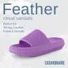 imageCUSHIONAIRE Feather EVA Slides for Women  Comfortable Slip On Womens Slippers Indoor Outdoor Shower Shoes Beach Essential Cloud SlidesLavender