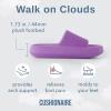 imageCUSHIONAIRE Feather EVA Slides for Women  Comfortable Slip On Womens Slippers Indoor Outdoor Shower Shoes Beach Essential Cloud SlidesLavender