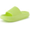 imageCUSHIONAIRE Feather EVA Slides for Women  Comfortable Slip On Womens Slippers Indoor Outdoor Shower Shoes Beach Essential Cloud SlidesLemon Yellow