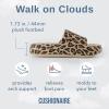 imageCUSHIONAIRE Feather EVA Slides for Women  Comfortable Slip On Womens Slippers Indoor Outdoor Shower Shoes Beach Essential Cloud SlidesLeopard