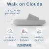 imageCUSHIONAIRE Feather EVA Slides for Women  Comfortable Slip On Womens Slippers Indoor Outdoor Shower Shoes Beach Essential Cloud SlidesLt Grey