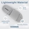 imageCUSHIONAIRE Feather EVA Slides for Women  Comfortable Slip On Womens Slippers Indoor Outdoor Shower Shoes Beach Essential Cloud SlidesLt Grey