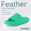 imageCUSHIONAIRE Feather EVA Slides for Women  Comfortable Slip On Womens Slippers Indoor Outdoor Shower Shoes Beach Essential Cloud SlidesMint