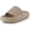 imageCUSHIONAIRE Feather EVA Slides for Women  Comfortable Slip On Womens Slippers Indoor Outdoor Shower Shoes Beach Essential Cloud SlidesPutty