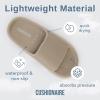 imageCUSHIONAIRE Feather EVA Slides for Women  Comfortable Slip On Womens Slippers Indoor Outdoor Shower Shoes Beach Essential Cloud SlidesPutty