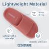 imageCUSHIONAIRE Feather EVA Slides for Women  Comfortable Slip On Womens Slippers Indoor Outdoor Shower Shoes Beach Essential Cloud SlidesSalmon