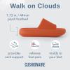 imageCUSHIONAIRE Feather EVA Slides for Women  Comfortable Slip On Womens Slippers Indoor Outdoor Shower Shoes Beach Essential Cloud SlidesTangerine