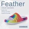 imageCUSHIONAIRE Feather EVA Slides for Women  Comfortable Slip On Womens Slippers Indoor Outdoor Shower Shoes Beach Essential Cloud SlidesTie Dye