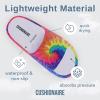 imageCUSHIONAIRE Feather EVA Slides for Women  Comfortable Slip On Womens Slippers Indoor Outdoor Shower Shoes Beach Essential Cloud SlidesTie Dye