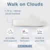 imageCUSHIONAIRE Feather EVA Slides for Women  Comfortable Slip On Womens Slippers Indoor Outdoor Shower Shoes Beach Essential Cloud SlidesVanilla