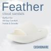 imageCUSHIONAIRE Feather EVA Slides for Women  Comfortable Slip On Womens Slippers Indoor Outdoor Shower Shoes Beach Essential Cloud SlidesVanilla