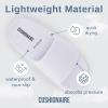 imageCUSHIONAIRE Feather EVA Slides for Women  Comfortable Slip On Womens Slippers Indoor Outdoor Shower Shoes Beach Essential Cloud SlidesWhite