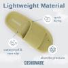 imageCUSHIONAIRE Feather EVA Slides for Women  Comfortable Slip On Womens Slippers Indoor Outdoor Shower Shoes Beach Essential Cloud SlidesYellow