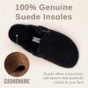 imageCUSHIONAIRE Hana Womens Clogs  Comfortable Vegan Suede Clogs for Women  Slip On Potato Shoes with Cork Footbed ampamp Arch Support  Memory Foam Wide Widths AvailableBlack Wool