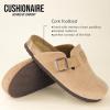 imageCUSHIONAIRE Hana Womens Clogs  Comfortable Vegan Suede Clogs for Women  Slip On Potato Shoes with Cork Footbed ampamp Arch Support  Memory Foam Wide Widths AvailableTaupe Corduroy