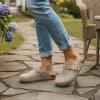 imageCUSHIONAIRE Hana Womens Clogs  Comfortable Vegan Suede Clogs for Women  Slip On Potato Shoes with Cork Footbed ampamp Arch Support  Memory Foam Wide Widths AvailableSand Wool