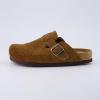 imageCUSHIONAIRE Hana Womens Clogs  Comfortable Vegan Suede Clogs for Women  Slip On Potato Shoes with Cork Footbed ampamp Arch Support  Memory Foam Wide Widths AvailableTan Corduroy