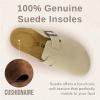 imageCUSHIONAIRE Hana Womens Clogs  Comfortable Vegan Suede Clogs for Women  Slip On Potato Shoes with Cork Footbed ampamp Arch Support  Memory Foam Wide Widths AvailableStone