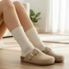 imageCUSHIONAIRE Hana Womens Clogs  Comfortable Vegan Suede Clogs for Women  Slip On Potato Shoes with Cork Footbed ampamp Arch Support  Memory Foam Wide Widths AvailableSand Wool