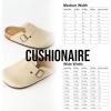 imageCUSHIONAIRE Hana Womens Clogs  Comfortable Vegan Suede Clogs for Women  Slip On Potato Shoes with Cork Footbed ampamp Arch Support  Memory Foam Wide Widths AvailableBlack