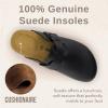 imageCUSHIONAIRE Hana Womens Clogs  Comfortable Vegan Suede Clogs for Women  Slip On Potato Shoes with Cork Footbed ampamp Arch Support  Memory Foam Wide Widths AvailableBlack