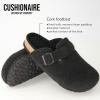 imageCUSHIONAIRE Hana Womens Clogs  Comfortable Vegan Suede Clogs for Women  Slip On Potato Shoes with Cork Footbed ampamp Arch Support  Memory Foam Wide Widths AvailableBlack Wool