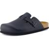 imageCUSHIONAIRE Hana Womens Clogs  Comfortable Vegan Suede Clogs for Women  Slip On Potato Shoes with Cork Footbed ampamp Arch Support  Memory Foam Wide Widths AvailableBlack