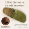 imageCUSHIONAIRE Hana Womens Clogs  Comfortable Vegan Suede Clogs for Women  Slip On Potato Shoes with Cork Footbed ampamp Arch Support  Memory Foam Wide Widths AvailableKhaki Corduroy