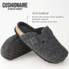 imageCUSHIONAIRE Hana Womens Clogs  Comfortable Vegan Suede Clogs for Women  Slip On Potato Shoes with Cork Footbed ampamp Arch Support  Memory Foam Wide Widths AvailableCharcoal Wool