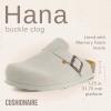 imageCUSHIONAIRE Hana Womens Clogs  Comfortable Vegan Suede Clogs for Women  Slip On Potato Shoes with Cork Footbed ampamp Arch Support  Memory Foam Wide Widths AvailableIvory Vegan Suede