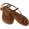 imageCUSHIONAIRE Life Strappy Flat Thong Sandals for Women with Toe Loop Memory Foam and Adjustable Ankle Strap Womens SandalsWhiskey