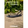 imageCUSHIONAIRE Secret Flat Sandals for Women with Gold Ankle Cuff and Toe Ring Strap Vegan Leather Dress SandalsBlack