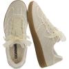 imageCUSHIONAIRE Belinda Womens Lace Detail Casual Sneakers  Elegant Ribbon LaceUp Shoes with Memory FoamIvory Vegan Suede