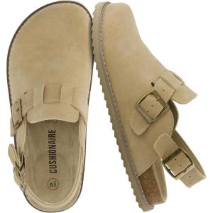 imageCUSHIONAIRE Brooklyn Suede Womens Slides Comfortable Clog Mules with Adjustable Buckles  Summer Shoes for WomenBiscuit Suede
