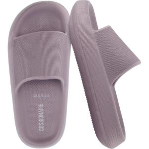 imageCUSHIONAIRE Feather EVA Slides for Women  Comfortable Slip On Womens Slippers Indoor Outdoor Shower Shoes Beach Essential Cloud SlidesIris